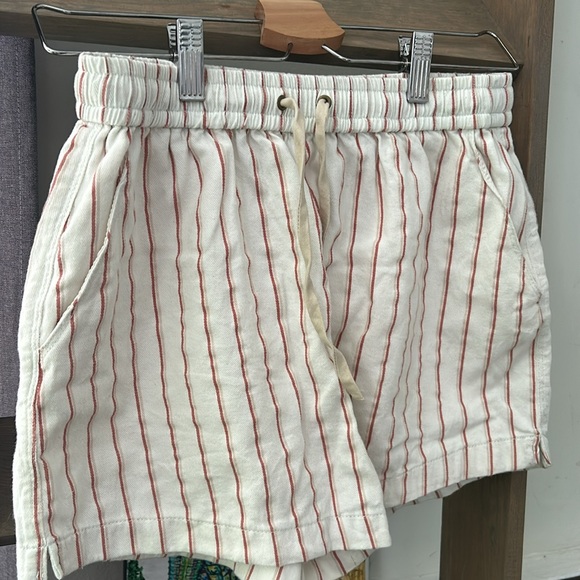 Aritzia Wilfred Free Striped Pull-on Shorts White XS - Picture 10 of 10